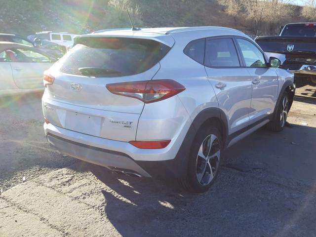 KM8J3CA25HU591794 - 2017 HYUNDAI TUCSON LIM SILVER photo 4