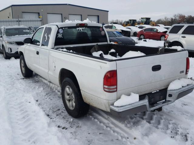 1D7GL42N44S729558 - 2004 DODGE DAKOTA SLT WHITE photo 3