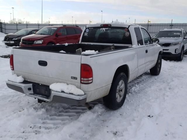 1D7GL42N44S729558 - 2004 DODGE DAKOTA SLT WHITE photo 4