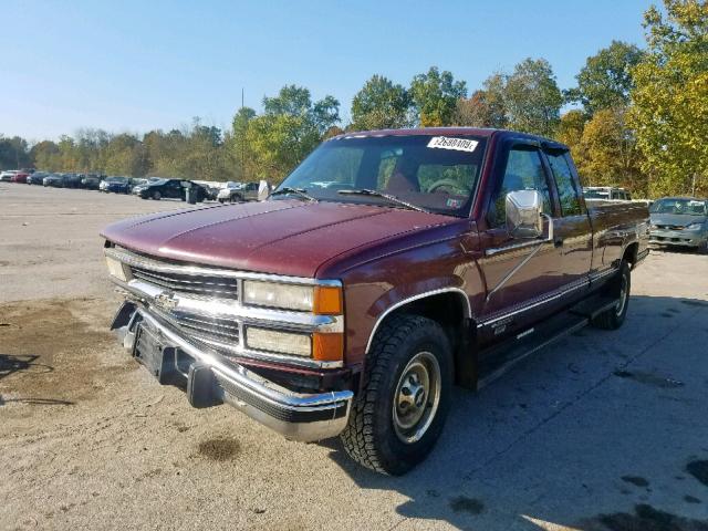 1GCGC29F0VE144599 - 1997 CHEVROLET GMT-400 C2 MAROON photo 2