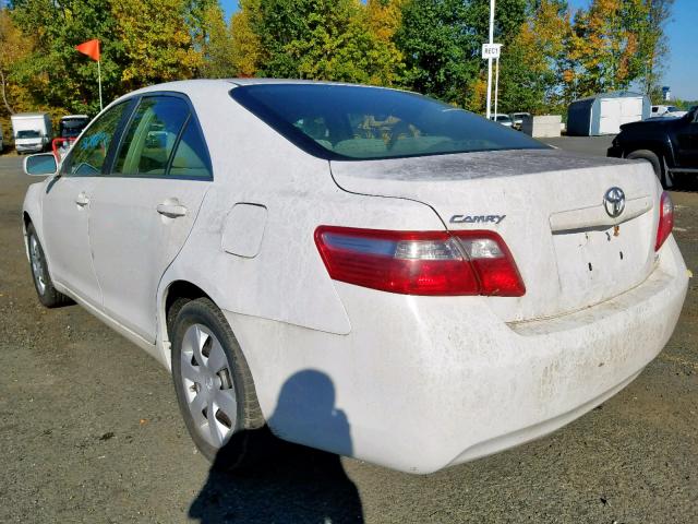 4T4BE46K19R076182 - 2009 TOYOTA CAMRY BASE WHITE photo 3