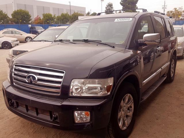 5N3AA08C55N806185 - 2005 INFINITI QX56 BLACK photo 2