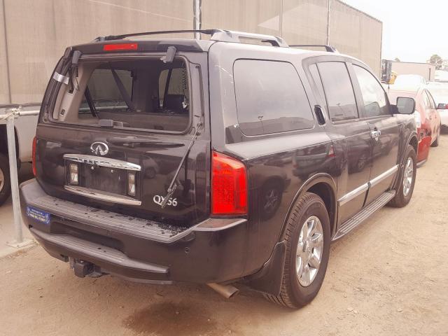 5N3AA08C55N806185 - 2005 INFINITI QX56 BLACK photo 4