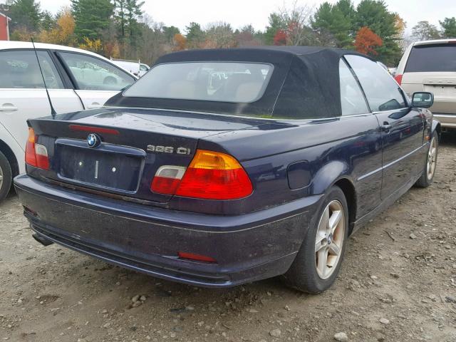 WBABS33422PG84546 - 2002 BMW 325 CI BLUE photo 4