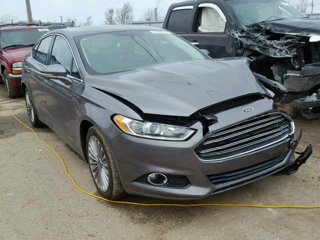 3FA6P0K91ER300161 - 2014 FORD FUSION TIT GRAY photo 1