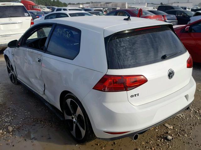 3VWYT7AU4GM037223 - 2016 VOLKSWAGEN GTI S/SE WHITE photo 3