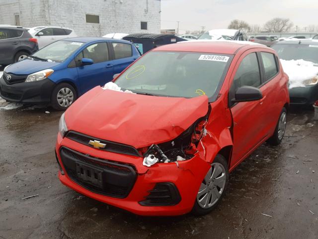 KL8CB6SA7HC752698 - 2017 CHEVROLET SPARK LS RED photo 2