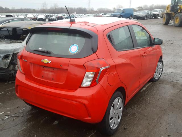 KL8CB6SA7HC752698 - 2017 CHEVROLET SPARK LS RED photo 4