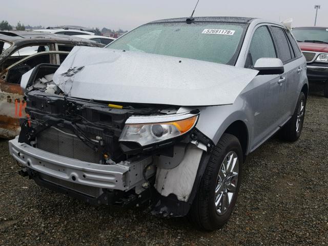 2FMDK3JC1EBA34150 - 2014 FORD EDGE SEL WHITE photo 2