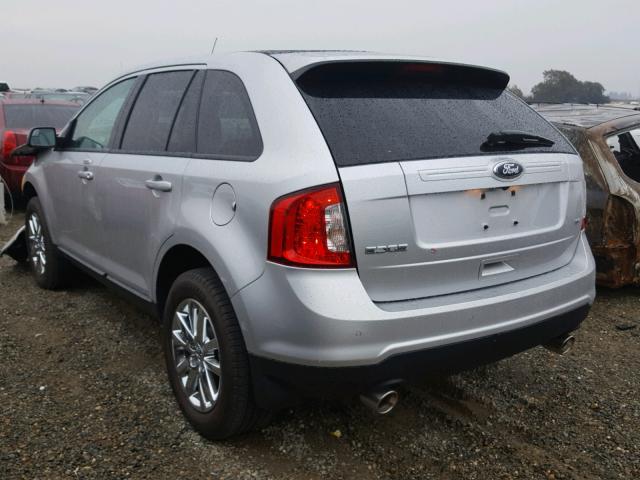 2FMDK3JC1EBA34150 - 2014 FORD EDGE SEL WHITE photo 3