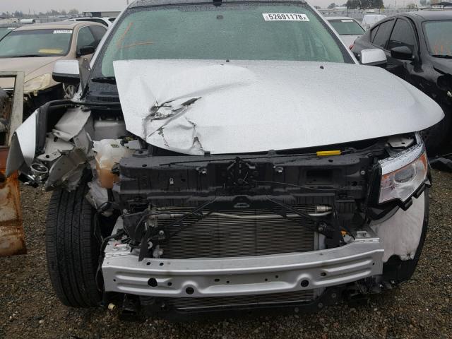 2FMDK3JC1EBA34150 - 2014 FORD EDGE SEL WHITE photo 7