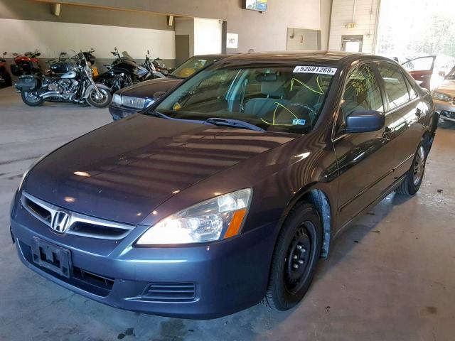 1HGCM56457A087912 - 2007 HONDA ACCORD LX BLUE photo 2