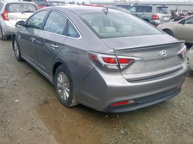 KMHE24L36HA065420 - 2017 HYUNDAI SONATA HYB GRAY photo 3