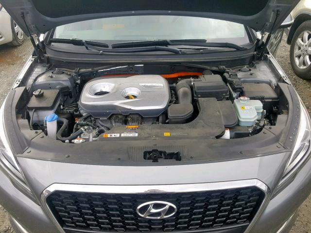 KMHE24L36HA065420 - 2017 HYUNDAI SONATA HYB GRAY photo 7