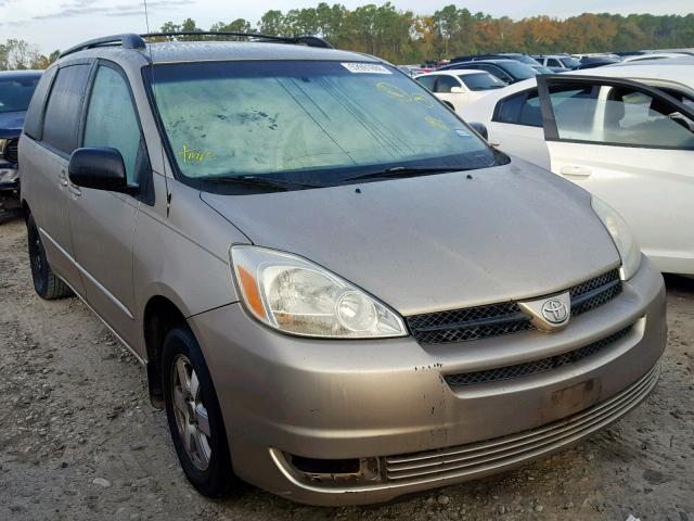 5TDZA23C04S099055 - 2004 TOYOTA SIENNA CE TAN photo 1