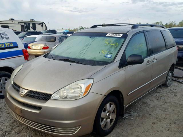 5TDZA23C04S099055 - 2004 TOYOTA SIENNA CE TAN photo 2