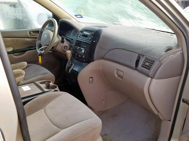 5TDZA23C04S099055 - 2004 TOYOTA SIENNA CE TAN photo 5