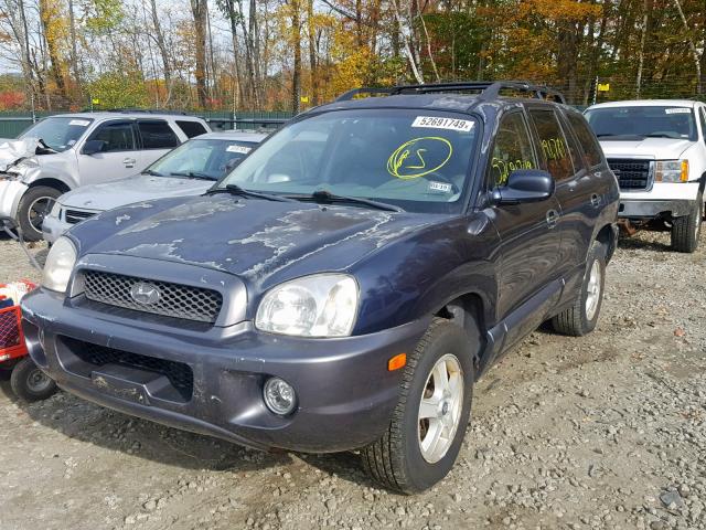 KM8SC73E34U594206 - 2004 HYUNDAI SANTA FE G BLUE photo 2