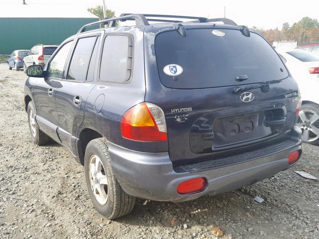 KM8SC73E34U594206 - 2004 HYUNDAI SANTA FE G BLUE photo 3