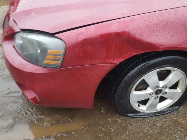 2G2WP552461101573 - 2006 PONTIAC GRAND PRIX Қызыл фото 9
