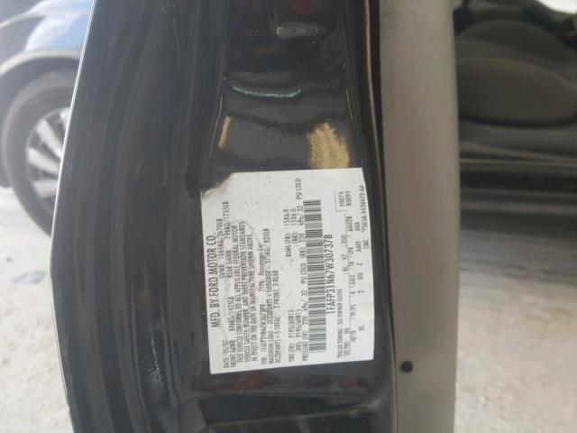 1FAFP31N67W307378 - 2007 FORD FOCUS ZX3 BLACK photo 10