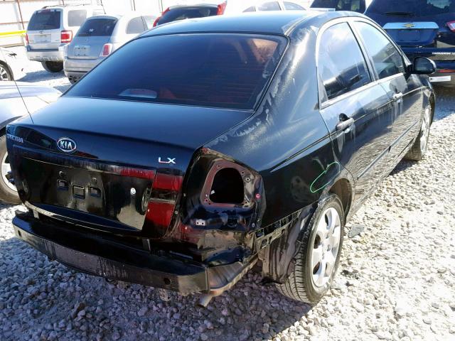 KNAFE221295613926 - 2009 KIA SPECTRA EX BLACK photo 4