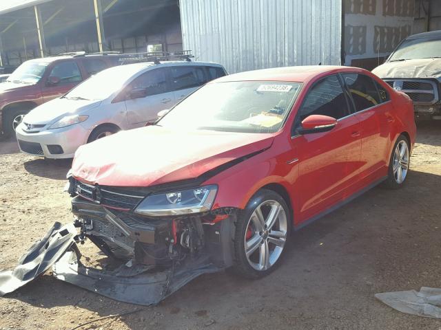 3VW4T7AJ8HM320777 - 2017 VOLKSWAGEN JETTA GLI RED photo 2