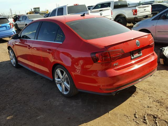 3VW4T7AJ8HM320777 - 2017 VOLKSWAGEN JETTA GLI RED photo 3