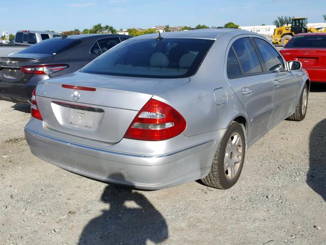 WDBUF65J04X113821 - 2004 MERCEDES-BENZ E 320 SILVER photo 4