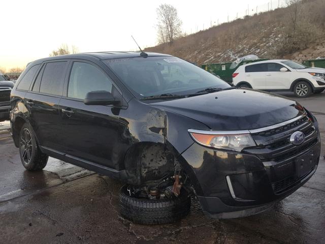 2FMDK4JC3EBB64971 - 2014 FORD EDGE SEL BLACK photo 1