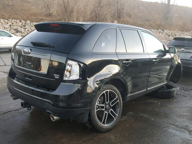 2FMDK4JC3EBB64971 - 2014 FORD EDGE SEL BLACK photo 4