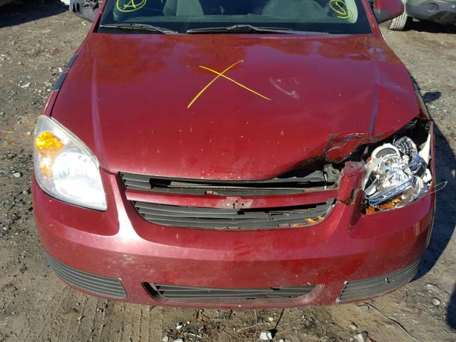 1G1AL15F577133197 - 2007 CHEVROLET COBALT LT RED photo 9