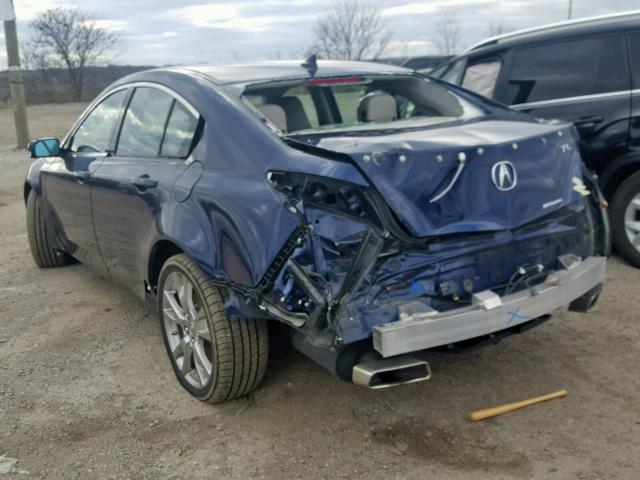 19UUA9F76DA001856 - 2013 ACURA TL ADVANCE BLUE photo 3