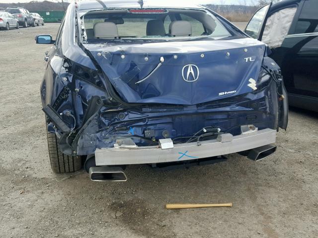 19UUA9F76DA001856 - 2013 ACURA TL ADVANCE BLUE photo 9