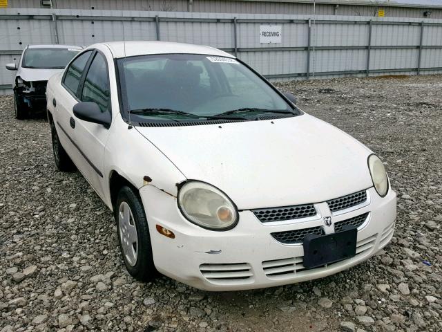 1B3ES26C45D242742 - 2005 DODGE NEON BASE WHITE photo 1