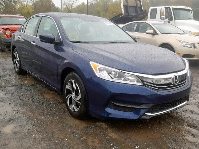 1HGCR2F39HA071804 - 2017 HONDA ACCORD LX BLUE photo 1