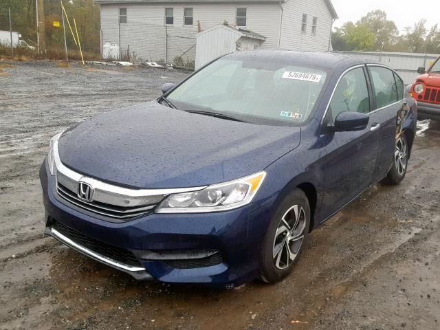 1HGCR2F39HA071804 - 2017 HONDA ACCORD LX BLUE photo 2