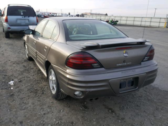 1G2NE52F92C146201 - 2002 PONTIAC GRAND AM S BROWN photo 3