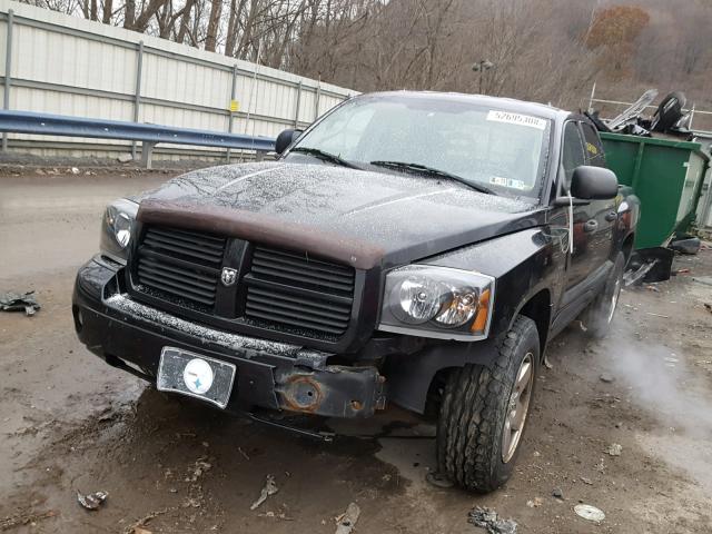 1D7HW58J96S558881 - 2006 DODGE DAKOTA QUA BLACK photo 2