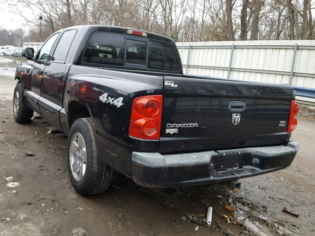 1D7HW58J96S558881 - 2006 DODGE DAKOTA QUA BLACK photo 3