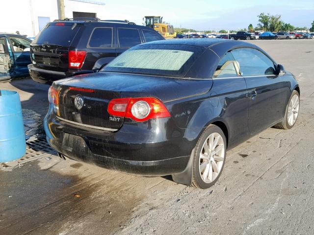 WVWDA71F77V050059 - 2007 VOLKSWAGEN EOS 2.0T S BLACK photo 4