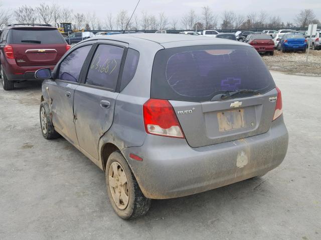 KL1TD66648B246640 - 2008 CHEVROLET AVEO BASE Gümüş foto 3