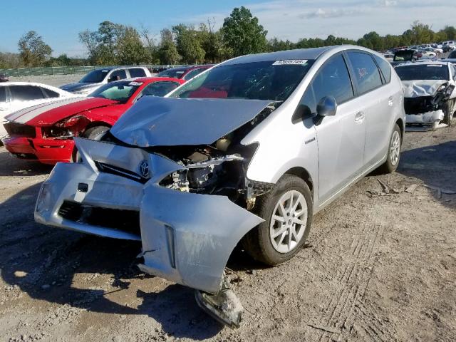 JTDZN3EU7D3263158 - 2013 TOYOTA PRIUS V SILVER photo 2