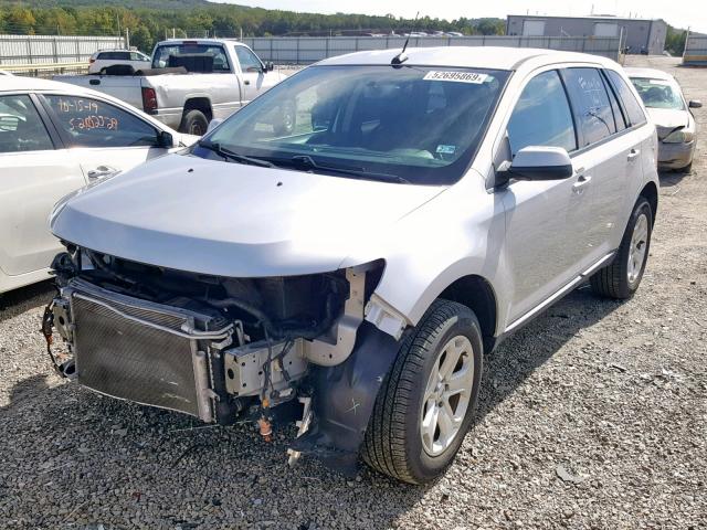 2FMDK3JC7DBB16561 - 2013 FORD EDGE SEL SILVER photo 2