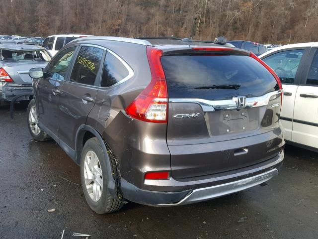 2HKRM4H7XFH603330 - 2015 HONDA CR-V EXL GRAY photo 3