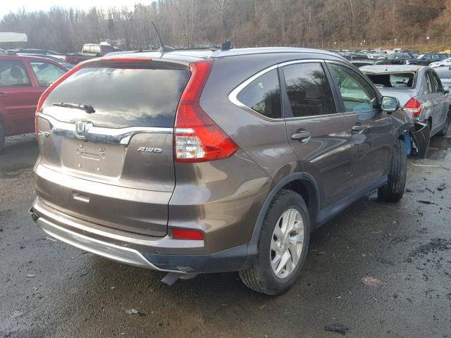 2HKRM4H7XFH603330 - 2015 HONDA CR-V EXL GRAY photo 4