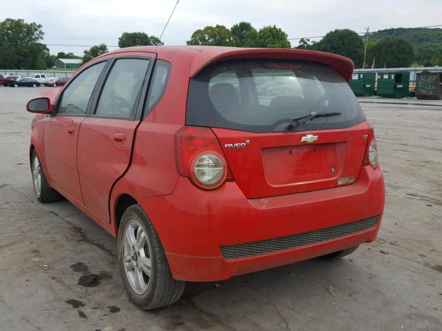 KL1TD6DE8BB122596 - 2011 CHEVROLET AVEO LS RED photo 3