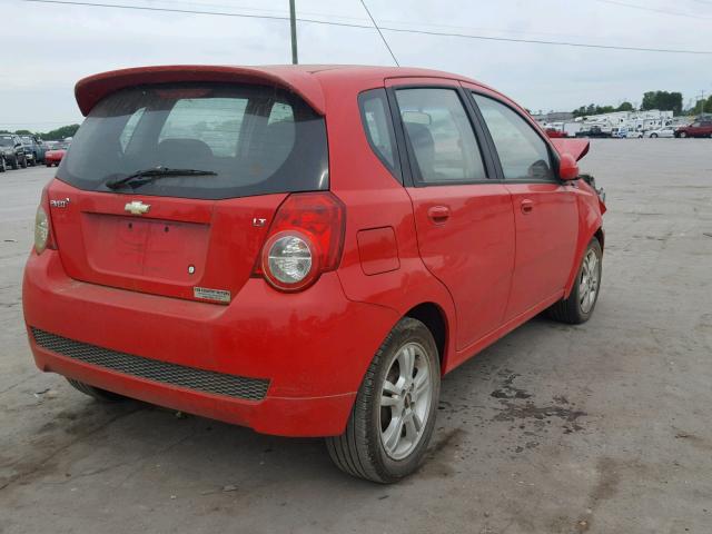 KL1TD6DE8BB122596 - 2011 CHEVROLET AVEO LS RED photo 4