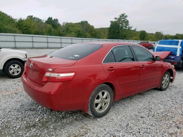 4T4BE46K38R034272 - 2008 TOYOTA CAMRY CE RED photo 4