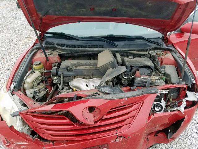 4T4BE46K38R034272 - 2008 TOYOTA CAMRY CE RED photo 7